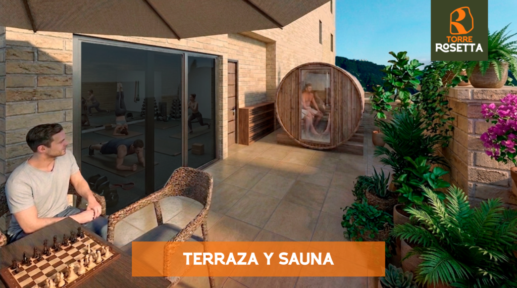 Terraza y Sauna